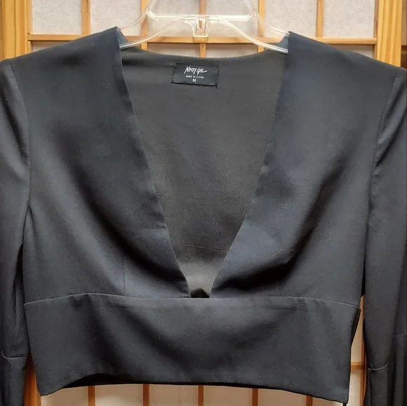 🦇 Nasty Gal Batwing Butterfly Wing Crop Junior's S Women's XS - Picture 2 of 5